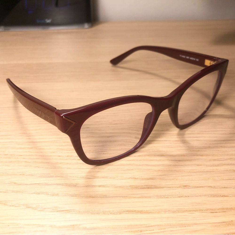 TORY BURCH burgundy eye glasses